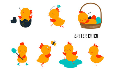 Easter chicken character