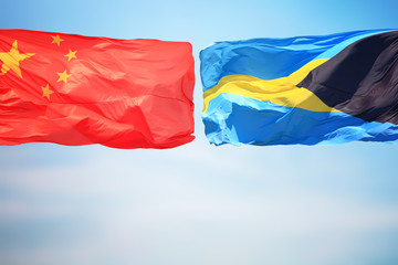 Flags of China and the Bahamas