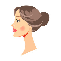 Face of woman in profile