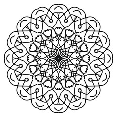 Abstract mandala on white background