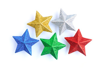Obraz premium colorful stars on white background