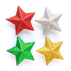 Obraz premium colorful stars on white background