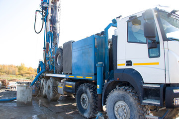 Drilling rig. Drilling deep wells. Coring. Industry. Mineral exploration.