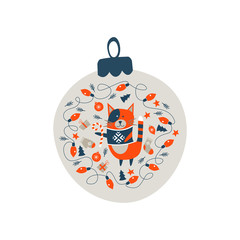 Christmas decoration Christmas ball. Vector illustration.