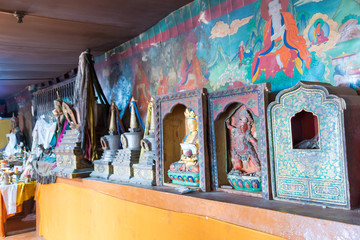 Ladakh, India - Jul 13 2019 - Korzok Monastery (Korzok Gompa) in Ladakh, Jammu and Kashmir, India. This revered monastery is 300 years old.