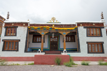 Ladakh, India - Jul 13 2019 - Mahe Monastery (Mahe Gompa) in Mahe, Ladakh, Jammu and Kashmir, India.