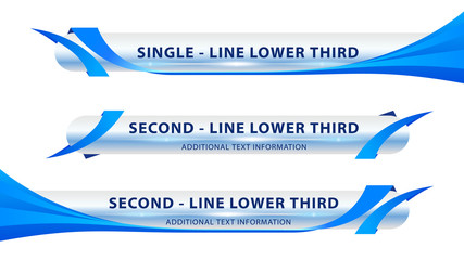 Vector  lower third or television news bar design template isolated on white background