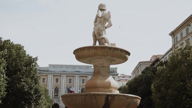 ancient monuments of architecture of Italy. Streets of Rome Florence Milan.Italian architecture