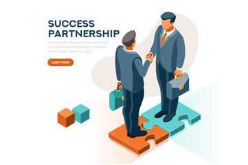 Partners on background agreement concept for contract or partnership. Web for friendship successful greeting as idea. Career on company for leadership corporate as a success to cooperate for a meeting