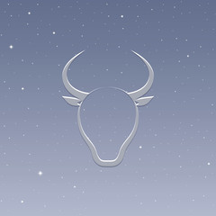 zodiac sign taurus horoscope in starry sky vector illustration EPS10