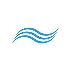 stripes blue wavy logo vector