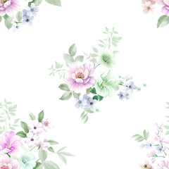Obraz na płótnie Canvas Computer drawn beautiful flowers illustration