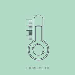 Thermometer icon template color editable. Thermometer symbol vector sign