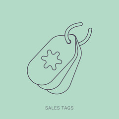 Price tag icon, big sale, commercial icon. vector illustration