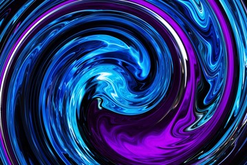 Dark blue mix purple line swirl in dark abstract background.