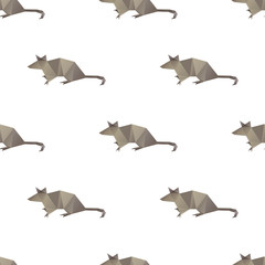 Mouse triangle shape seamless pattern backgrounds. Wrapping paper template. Polygonal design illustration.