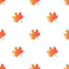 Autumn maple leaf triangle shape seamless pattern backgrounds. Wrapping paper template. Polygonal design illustration.