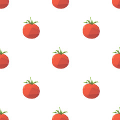 Tomato triangle shape seamless pattern backgrounds. Wrapping paper template. Polygonal design illustration.