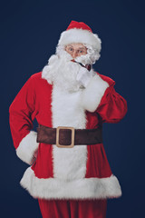 funny Santa with a pipe