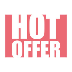 red vector banner hot offer