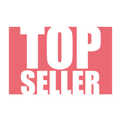 red vector banner top seller