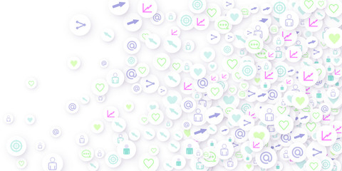 Social media marketing, Communication concept.