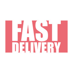 red vector banner fast delivery