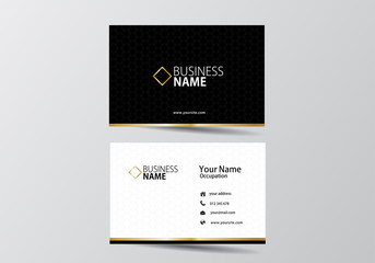 golden business card. visiting card template