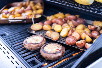 Grilling potatoes