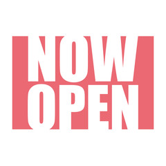 Fototapeta premium red vector banner now open