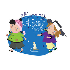 Children. Christmas. Winter