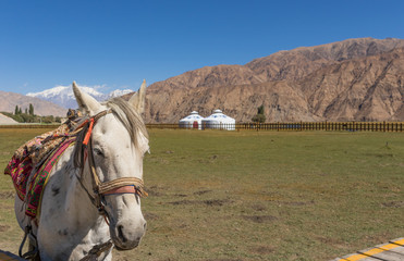 Tashkurgan, China - located 3.500m above the sea level, and last city before the border with...
