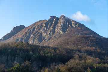 Town of Lecco, Italy in December time