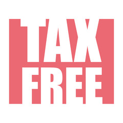 red vector banner tax free