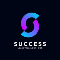 Fototapeta premium monogram / initial S logo design concept vector. letter S symbol icon. business, company, financial, corporate logo