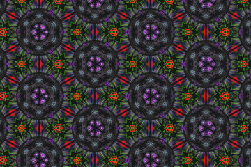 Abstract illustration beautiful colorful pattern of symmetrical composition