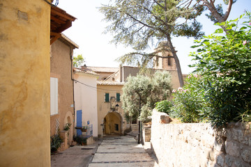 Side street in an old town in southern France
