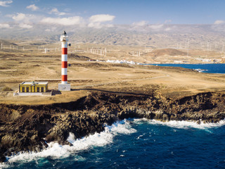 landscape on the dry spanish island on a bright sunny day