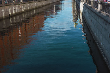 Reflections in the Water Channel, St. Petersburg, Russia