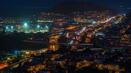 Fototapeta premium Widok autostrad San Francisco nocą