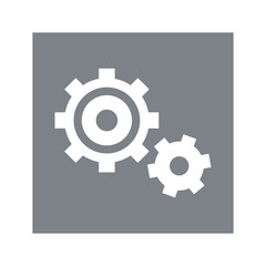 Gear icon with place for your text. Vector illustration