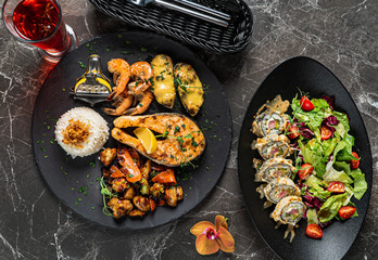 asian set in the restaurant