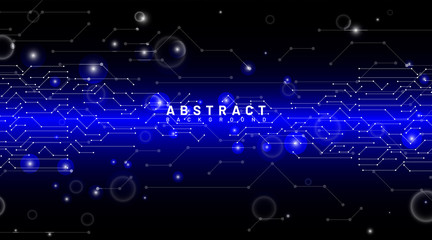 abstract vector background. circuit design connected with black blue gradient. technology background