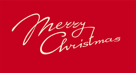 Merry Christmas lettering. Hand written text . Vector illustration.