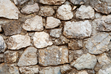 background of old stone wall, Kotor, Montenegro