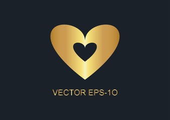 abstract background for gold heart, vector illustrations