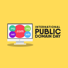 International Public Domain Day Celebration Vector Template Design Illustration