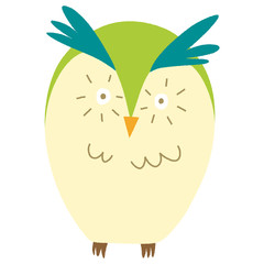 Illustration of cute owl character