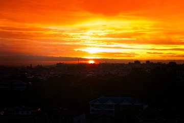 sunset in the mountains