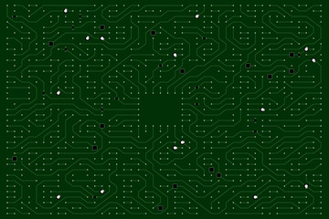 Blue futuristic circuit board, electronic motherboard wide detailed background